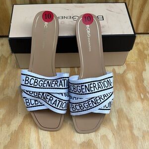BCBGeneration White Sandals Comfortable Design